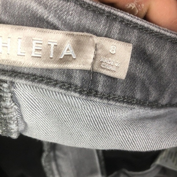 Athleta Sculptek Skinny Jeans in Granite Wash Gray Stretch Denim Size 8 Casual - Picture 5 of 14